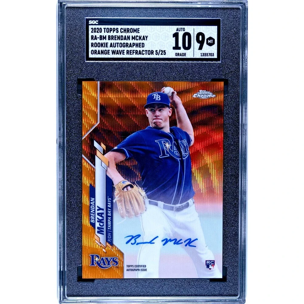 2020 Topps Chrome - RC Auto Brendan McKay #RA-BM Orange Wave Refractor SGC 9 MT